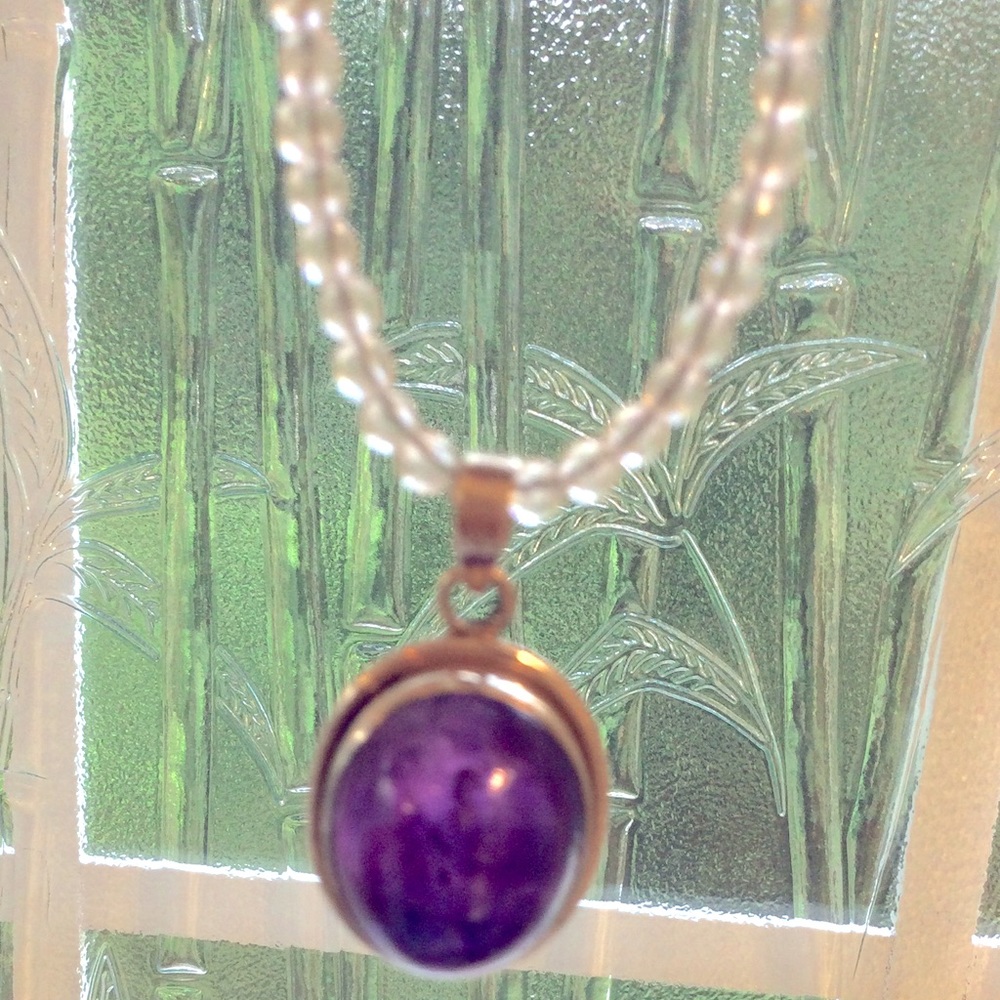 Amethyst pendant, large